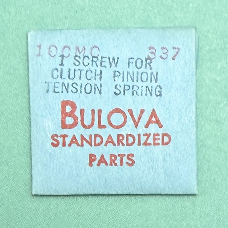 Genuine Bulova Part 337 Screw Clutch Pin Tens Spring 10CMC 10CSC 8BBA 9AR 9ARC
