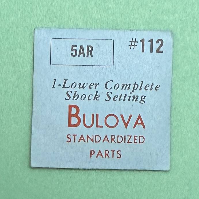 Genuine Bulova Part 112 Lower Complete Shock Setting 5AR 5AT 5AZ NOS