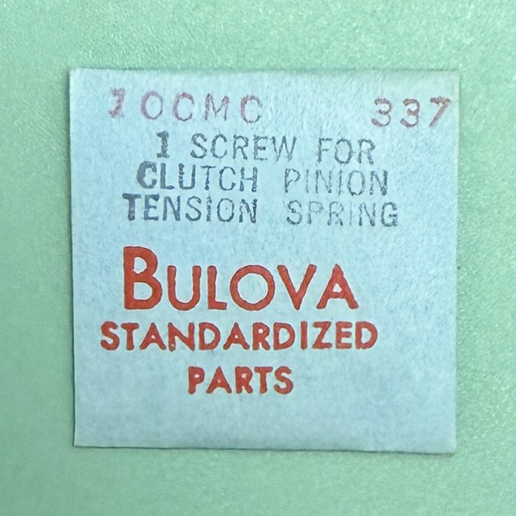 Gen Bulova Part 337 Screw Clutch Pin Tens Spring 10CMC 10CSC 8BBA 9AR 9ARC NOS