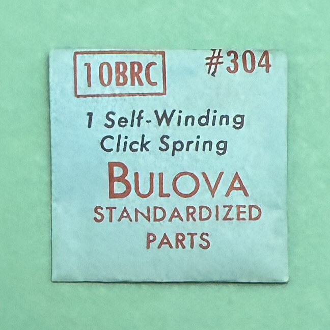 Genuine Bulova Part 304 Self-Winding Click Spring 10BRC 9AS 9ASC NOS