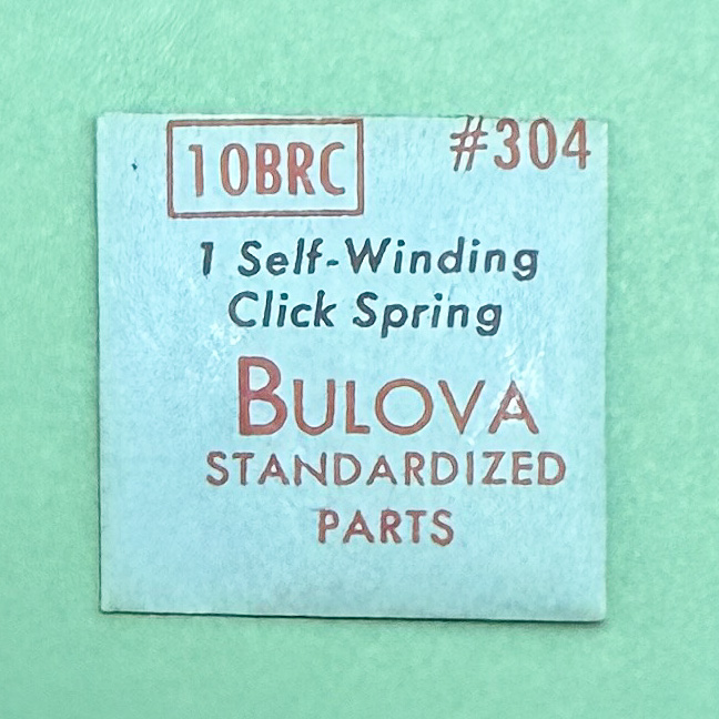 Genuine Bulova Part 304 Self Winding Click Spring 10BRC 9AS 9ASC NOS