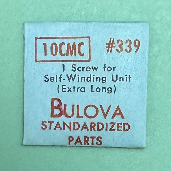 Genuine Bulova Part 339 Screw Self Winding Unit Extra Long 10CMC 10CSC 8BBA NOS