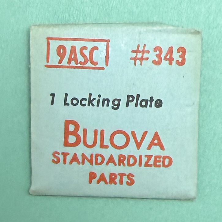 Gen Bulova Part 343 Self-Winding Locking Plate 9ASC NOS