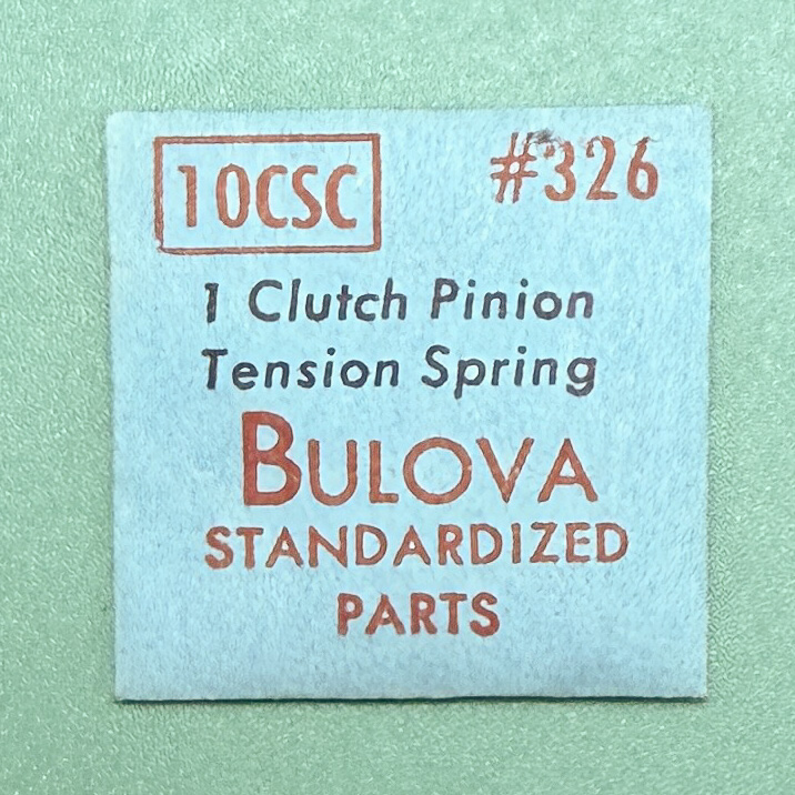 Gen Bulova Part 326 Clutch Pinion Tension Spring 10CMC 10CSC 8BBA 9AR NOS 140