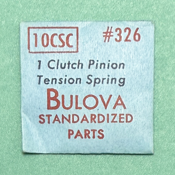 Gen Bulova Part 326 Clutch Pinion Tension Spring 10CMC 10CSC 8BBA 9AR NOS 141