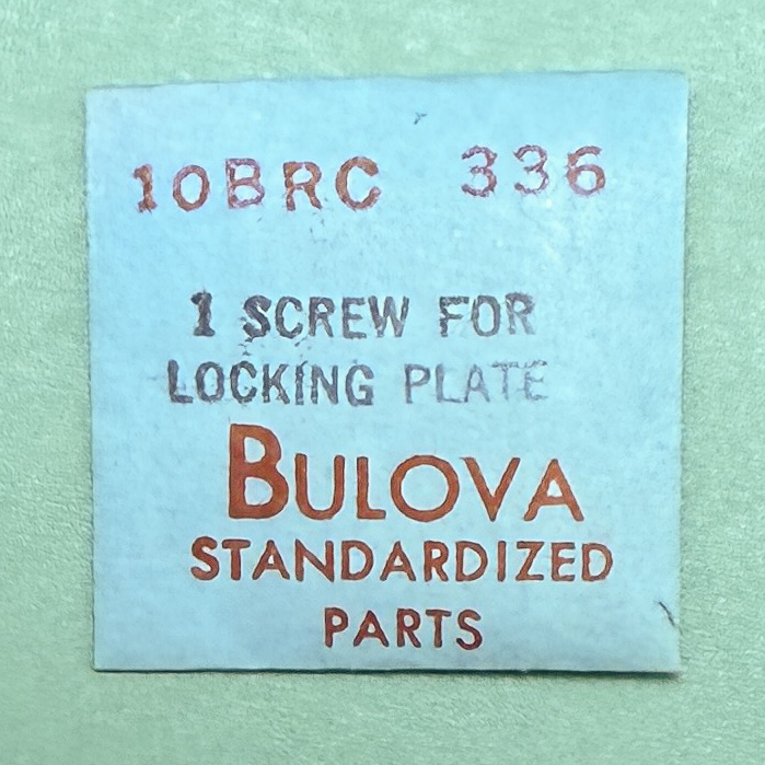 Gen Bulova Part 336 Locking Plate Screw 10BRC 10CMC 10CSC 9AR 9AS NOS 143
