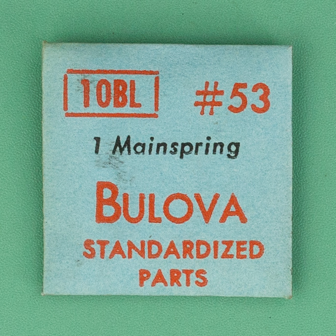 Genuine Bulova Part 53 Mainspring 10BL  10ZL NOS 0026