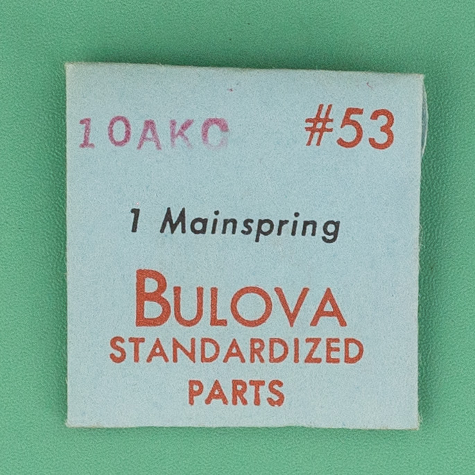Genuine Bulova Part 53 Mainspring 10AKC 10AKCS 10AKCSH NOS 0032