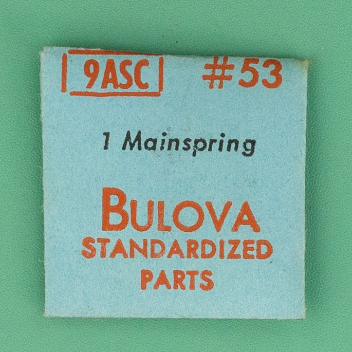 Genuine Bulova Part 53 Mainspring 9ASC 9ARC 10BRC 10CMC 10CSC NOS 0040