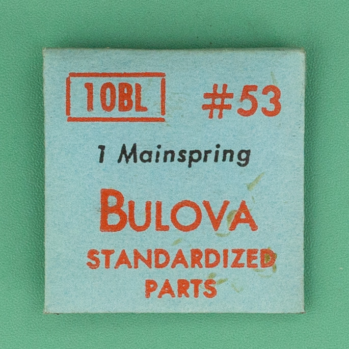 Genuine Bulova Part 53 Mainspring 10BL  10ZL NOS 0041