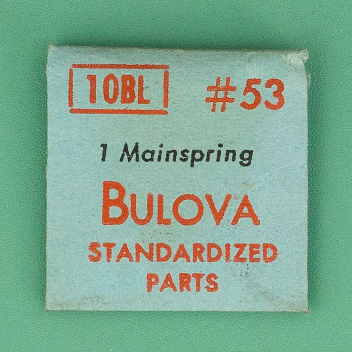 Genuine Bulova Part 53 Mainspring 10BL  10ZL NOS 0042