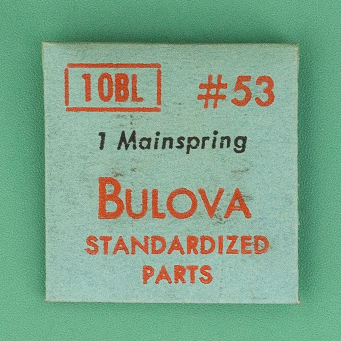 Genuine Bulova Part 53 Mainspring 10BL  10ZL NOS 0043