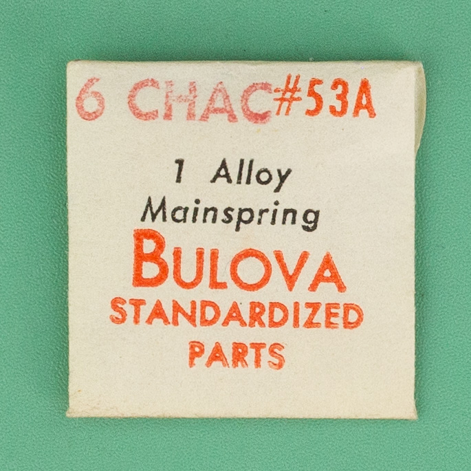 Genuine Bulova Part 53A Alloy Mainspring 6CHAC 6COAC NOS 0044