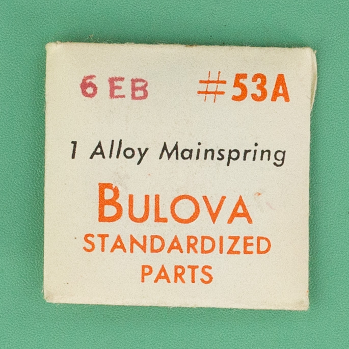Genuine Bulova Part 53A Alloy Mainspring 6EB NOS 0046