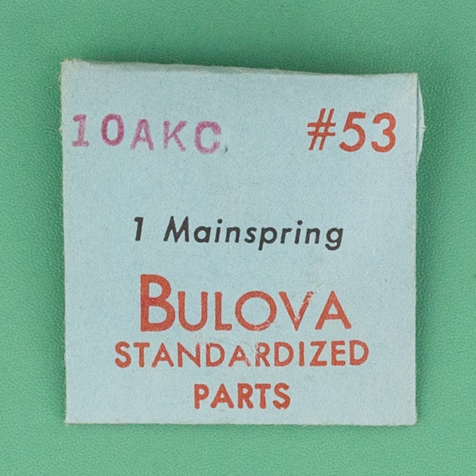 Genuine Bulova Part 53 Mainspring 10AKC 10AKCS 10AKCSH NOS 0047