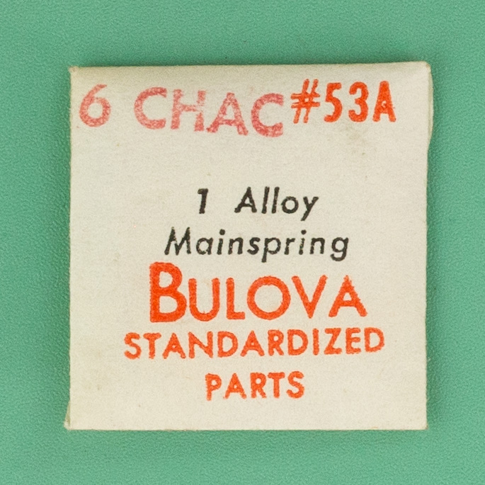 Genuine Bulova Part 53A Alloy Mainspring 6CHAC 6COAC NOS 0048