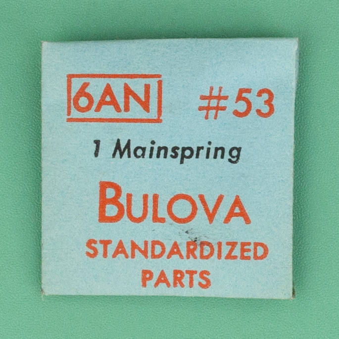 Genuine Bulova Part 53 Mainspring 6AN NOS 0058