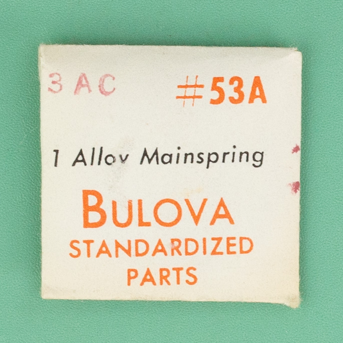 Genuine Bulova Part 53A Alloy Mainspring 3AC 3AH NOS 0059
