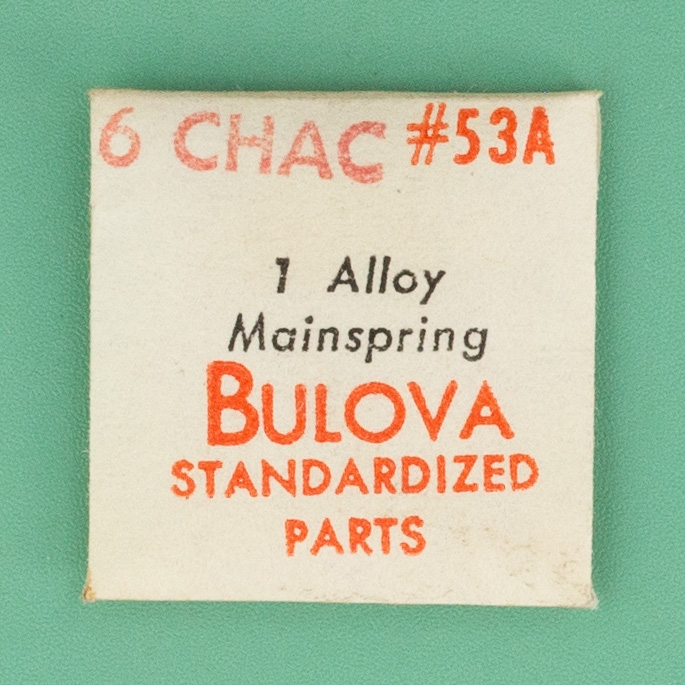 Genuine Bulova Part 53A Alloy Mainspring 6CHAC
6COAC NOS 0061