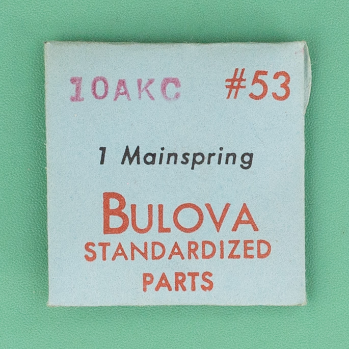 Genuine Bulova Part 53 Mainspring 10AKC 10AKCS 10AKCSH NOS 0062