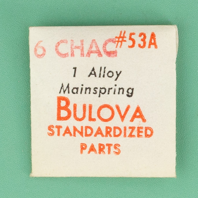 Genuine Bulova Part 53A Alloy Mainspring 6CHAC
6COAC NOS 0063