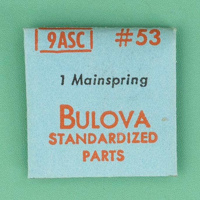 Genuine Bulova Part 53 Mainspring 9ASC 9ARC 10BRC 10CMC 10CSC NOS 0064