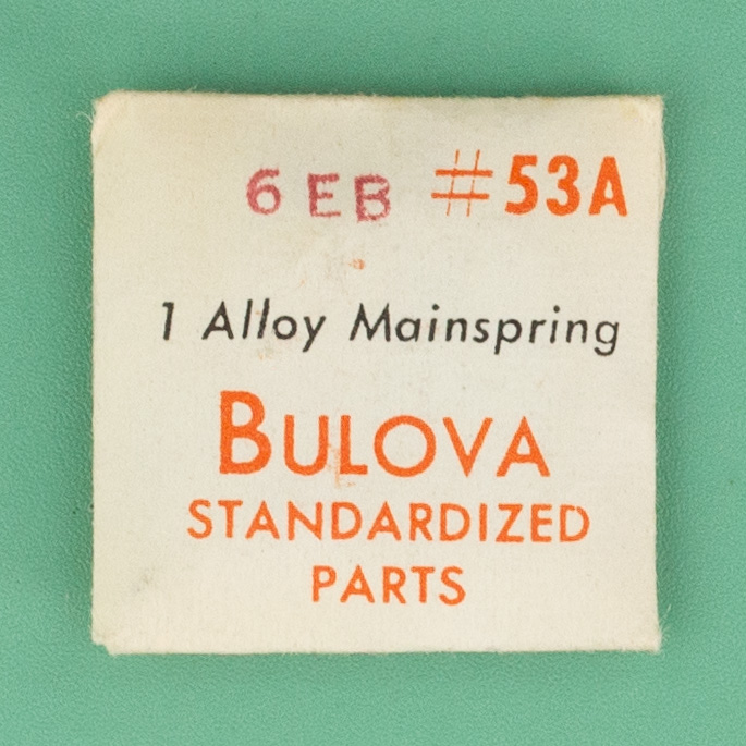 Genuine Bulova Part 53A Alloy Mainspring 6EB NOS 0065