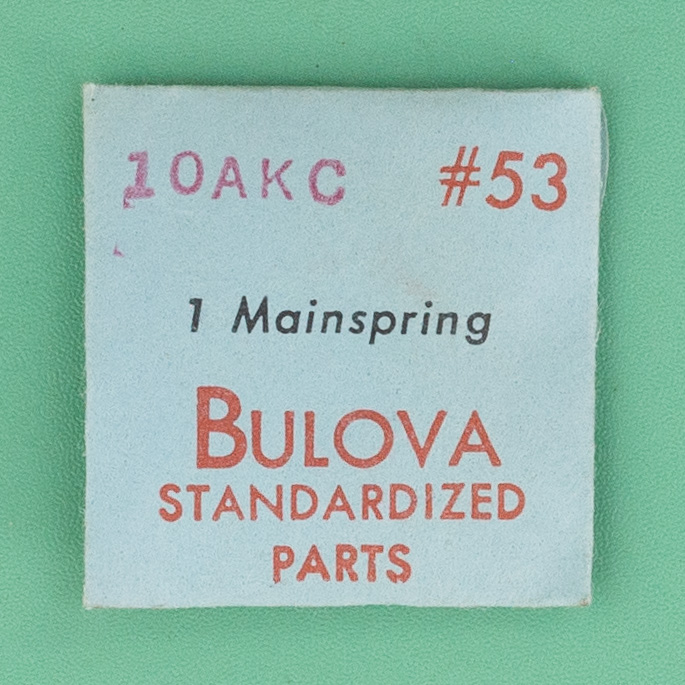 Genuine Bulova Part 53 Mainspring 10AKC 10AKCS 10AKCSH NOS 0066