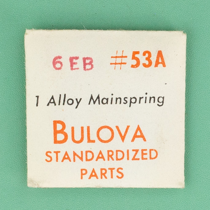 Genuine Bulova Part 53A Alloy Mainspring 6EB NOS 0067