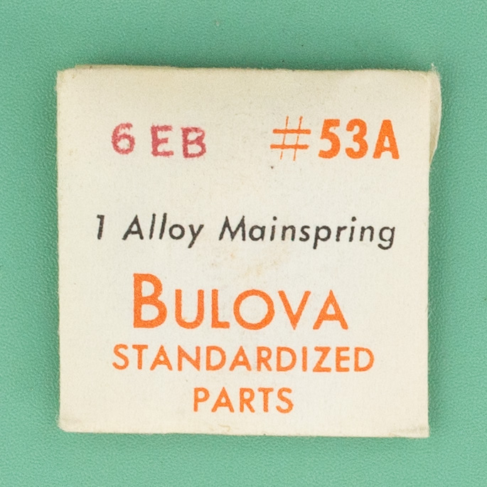 Genuine Bulova Part 53A Alloy Mainspring 6EB NOS 0071