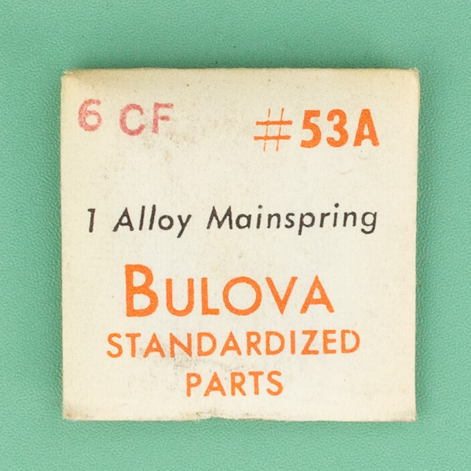 Genuine Bulova Part 53A Alloy Mainspring  NOS 0074