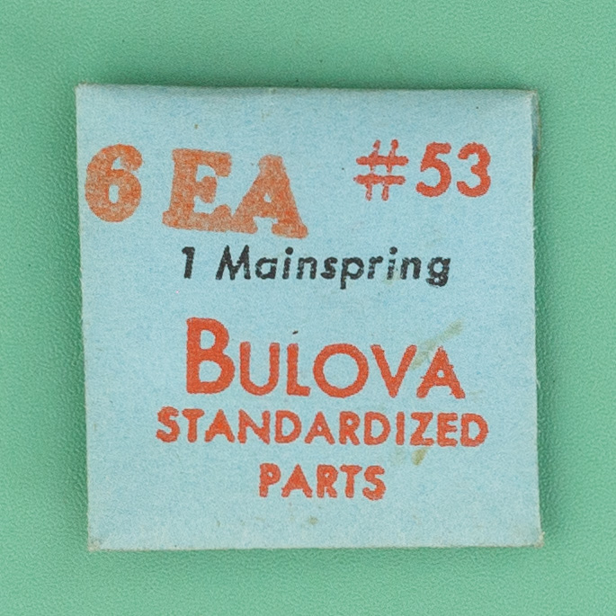 Genuine Bulova Part 53 Mainspring 6EA 6EB NOS 0083