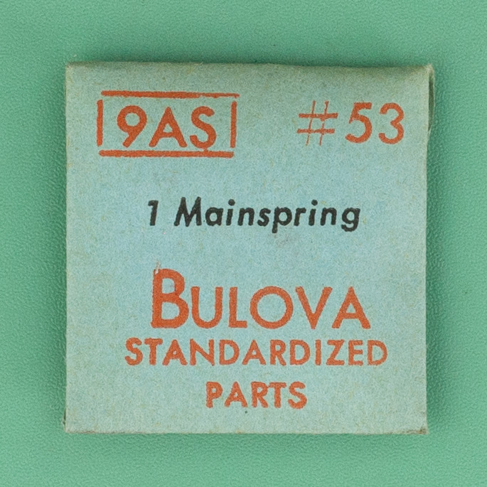 Genuine Bulova Part 53 Mainspring 9AR 9AS NOS 0091