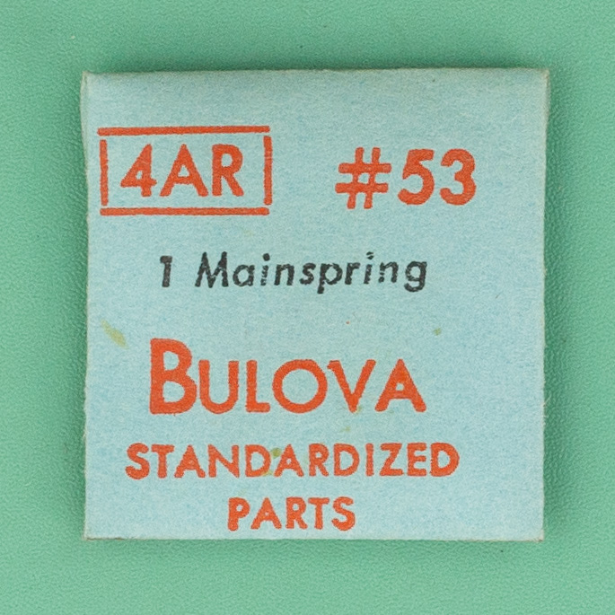 Genuine Bulova Part 53 Mainspring 4AR  4AU 4AX NOS 0093