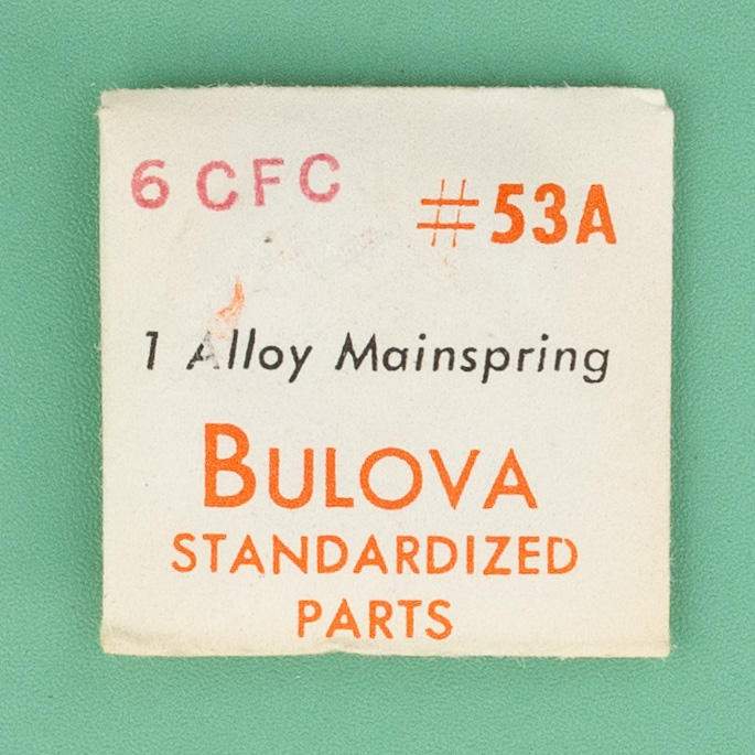 Genuine Bulova Part 53A Alloy Mainspring 6CBC 6CFC NOS 0094