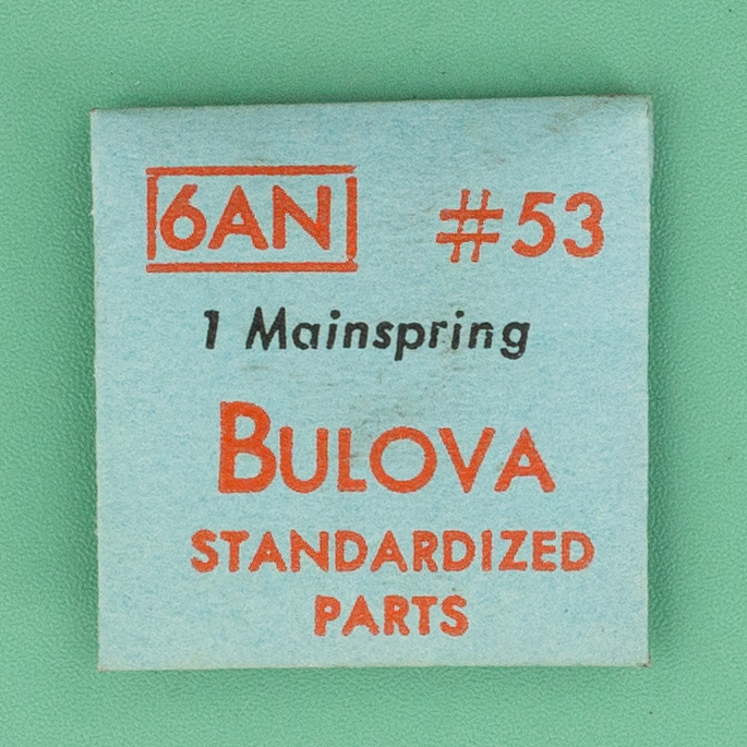 Genuine Bulova Part 53 Mainspring 6AN NOS 0095