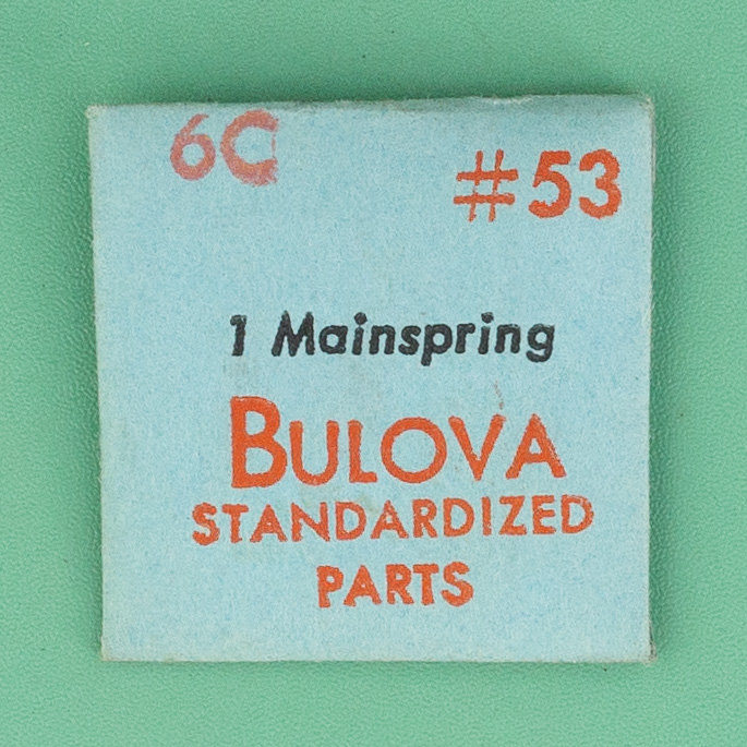 Genuine Bulova Part 53 Mainspring 6C NOS 0096