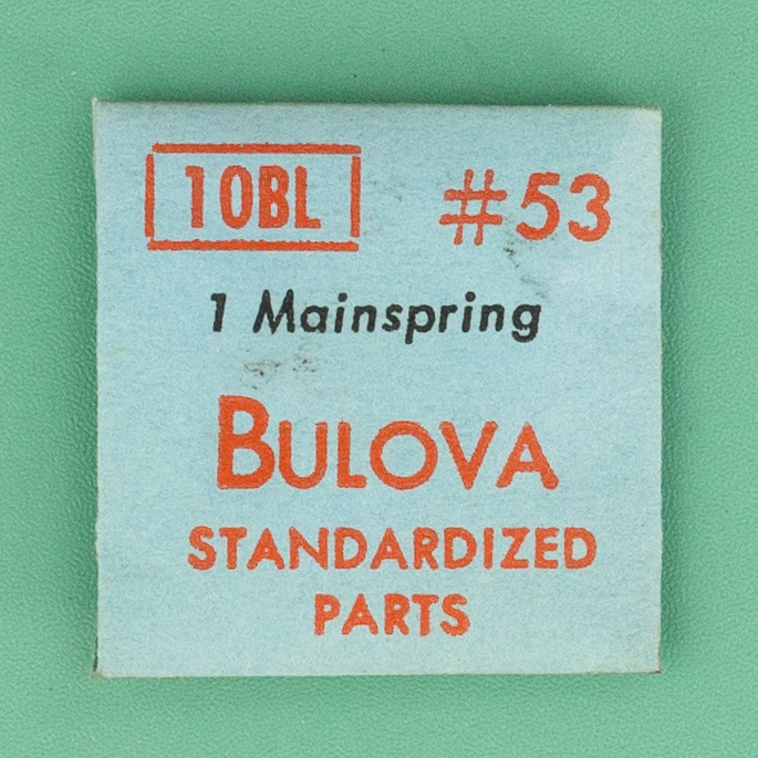 Genuine Bulova Part 53 Mainspring 10BL  10ZL NOS 0097