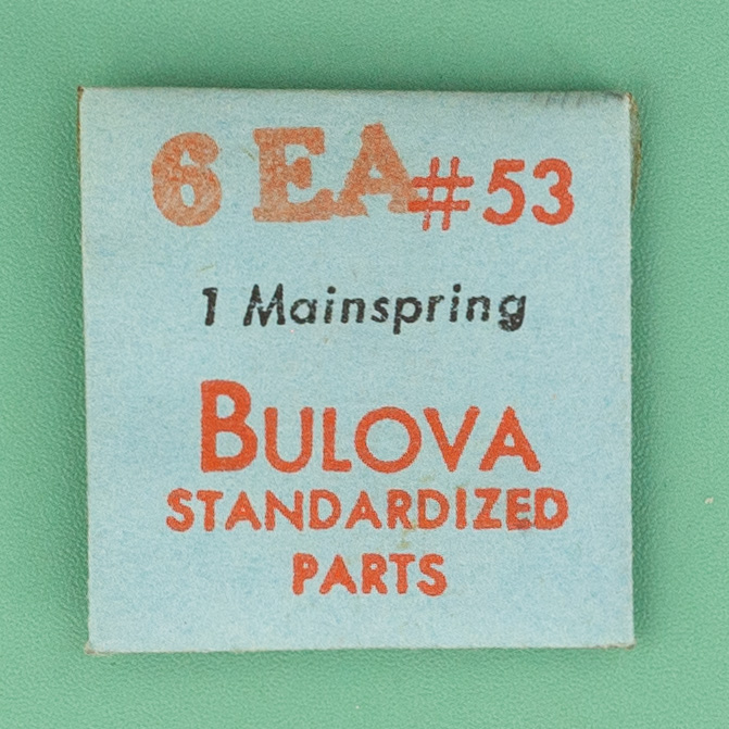 Genuine Bulova Part 53 Mainspring 6EA 6EB NOS 0102