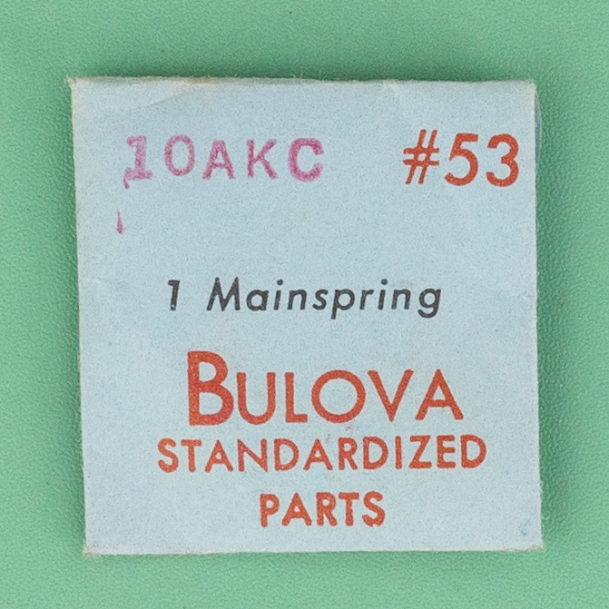 Genuine Bulova Part 53 Mainspring 10AKC 10AKCS 10AKCSH NOS 0105