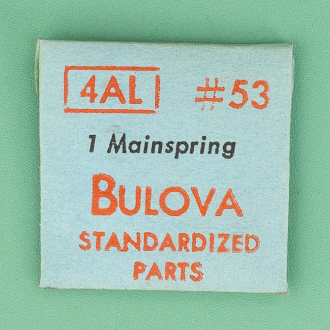 Genuine Bulova Part 53 Mainspring 4AL 5AP NOS 0106