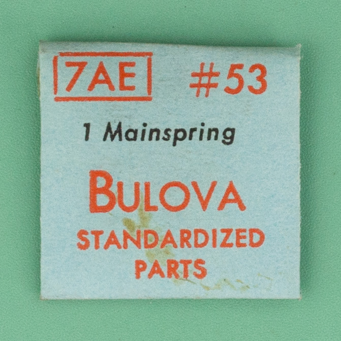 Genuine Bulova Part 53 Mainspring 7AE 7AB  7AR NOS 0107
