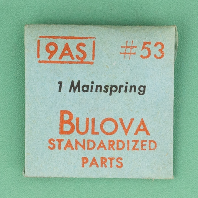 Genuine Bulova Part 53 Mainspring 9AR 9AS NOS 0108