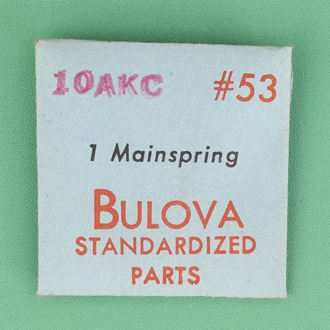Genuine Bulova Part 53 Mainspring 10AKC 10AKCS 10AKCSH NOS 0112