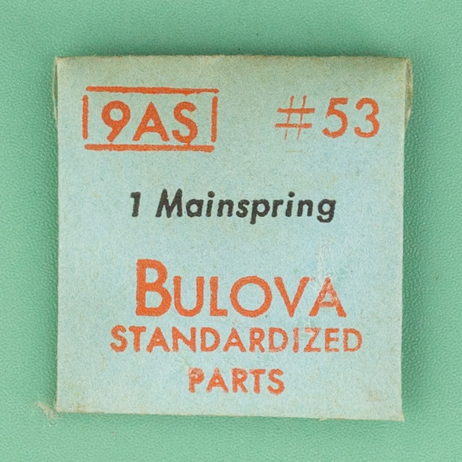 Genuine Bulova Part 53 Mainspring 9AR 9AS NOS 0113
