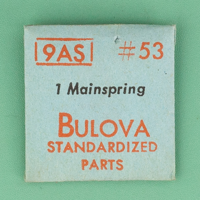 Genuine Bulova Part 53 Mainspring 9AR 9AS NOS 0114