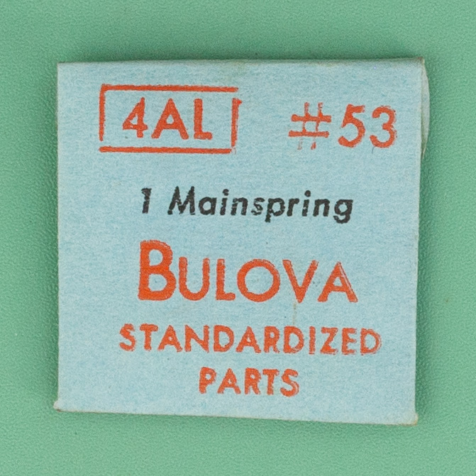 Genuine Bulova Part 53 Mainspring 4AL 5AP NOS 0123