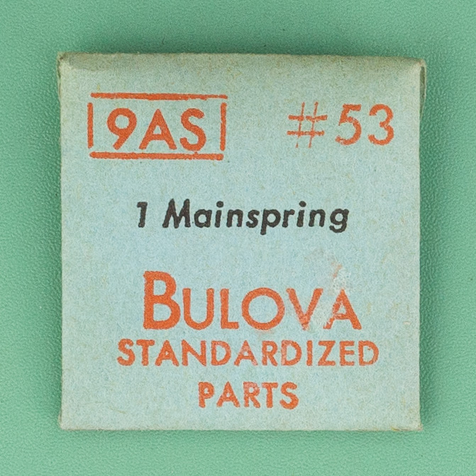 Genuine Bulova Part 53 Mainspring 9AR 9AS NOS 0124