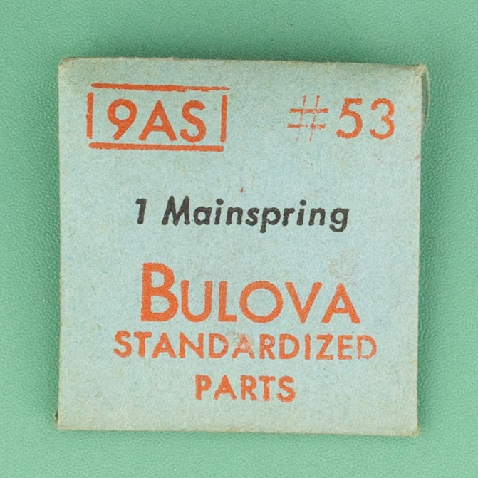 Genuine Bulova Part 53 Mainspring 9AR 9AS NOS 0126