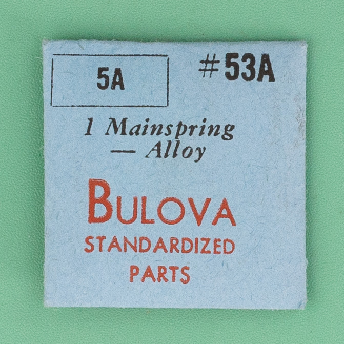 Genuine Bulova Part 53A Alloy Mainspring 5A NOS 0127